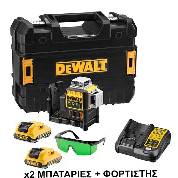 DEWALT ΑΥΤΟΡΥΘΜΟΖΟΜΕΝΟ LASER ΣΤΑΥΡΟΥ-ΓΡΑΜΜΗΣ ΠΡΑΣΙΝΗΣ ΠΡΟΒΟΛΗΣ 3X360