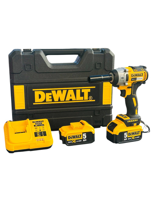 ΜΠΟΥΛΟΝΟΚΛΕΙΔΟ + Παλμικό κατσαβίδι DEWALT 24V SET ΜΕ ΔΥΟ ΜΠΑΤΑΡΙΕΣ + ΦΟΡΤΙΣΤΗ